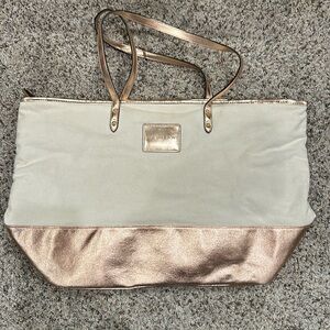 Victoria Secret Gold and Cream Tote Bag